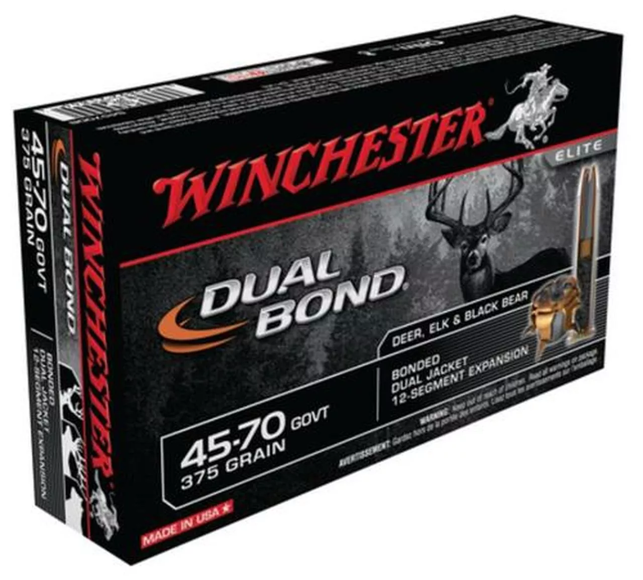 Winchester Dual Bond .45-70 Government 375gr, 20rd Box
