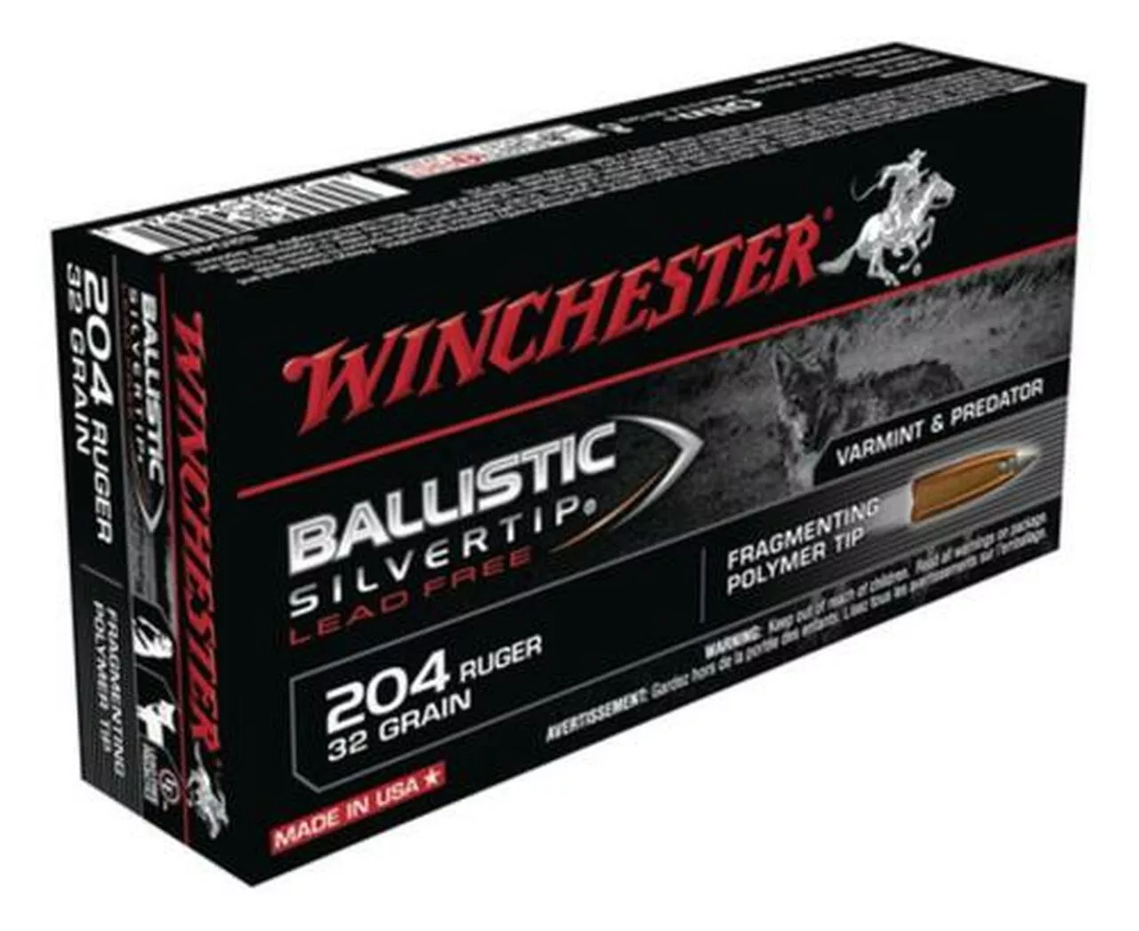 Winchester Lead Free .204 Ruger 32 Grain Ballistic Silvertip