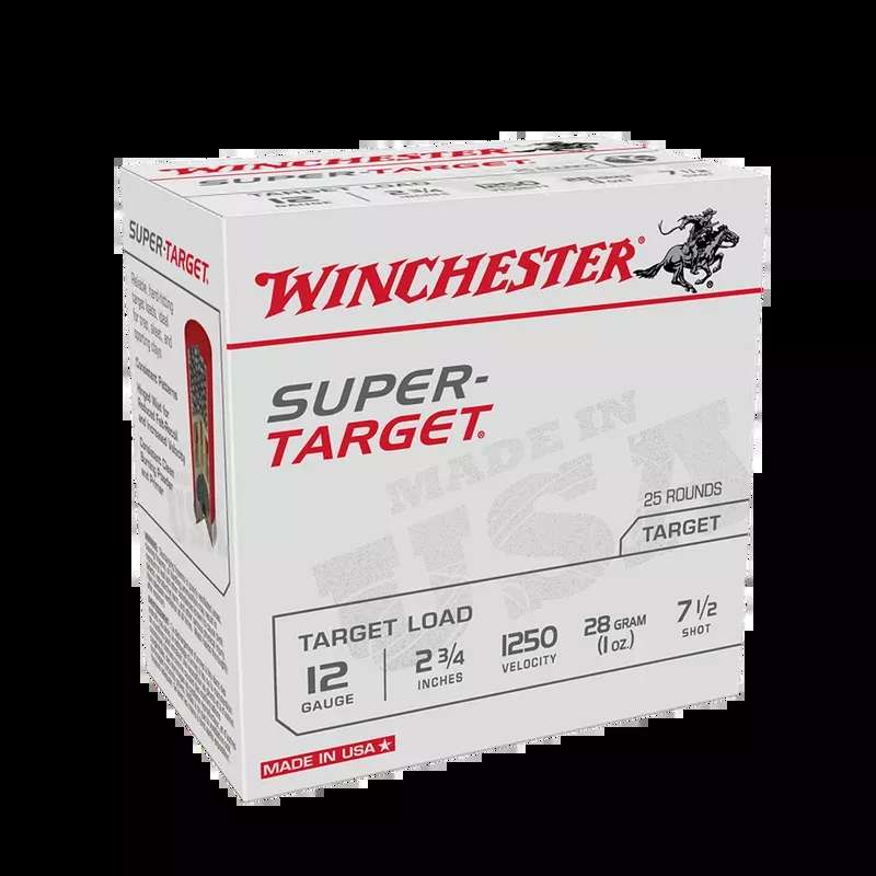 Winchester Super Target Ammunition 12 Gauge #7-1/2 Shot 2-3/4″ 28 Gram 1250 fps (25pk)