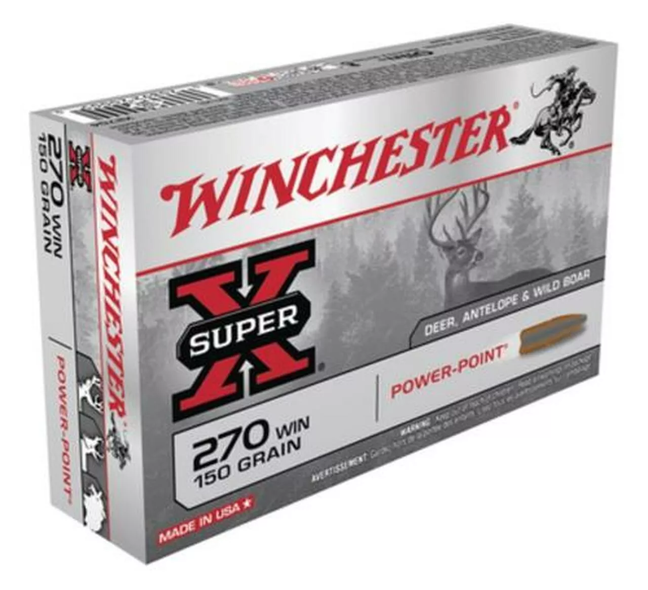 Winchester Super-X .270 Win 150 Gr, Power-Point, 20rd Box