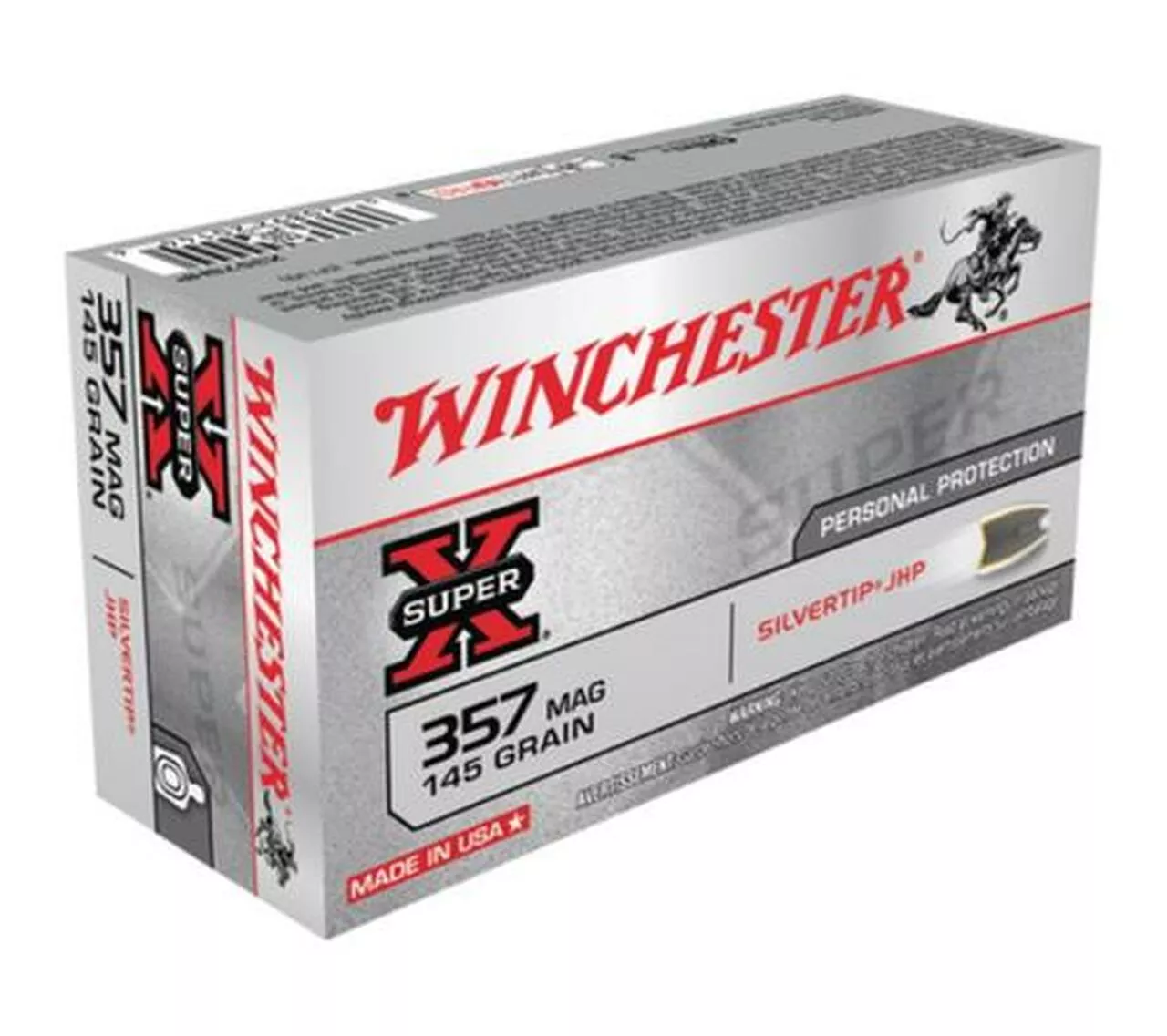 Winchester Super X 357 Rem Mag Jacketed Soft Point 158gr, 50rd Box