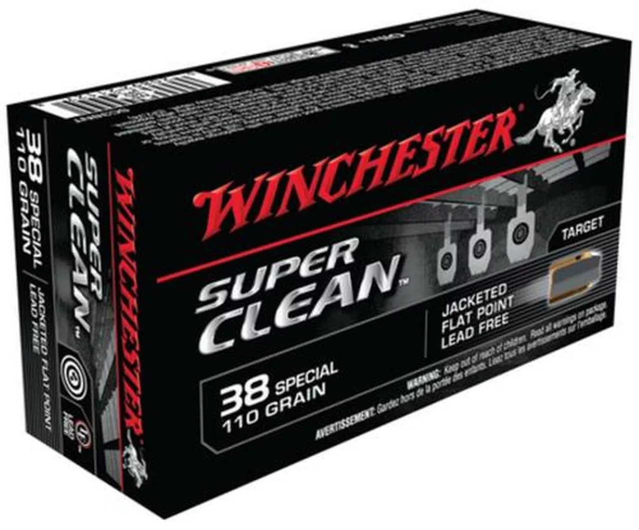 Winchester Super-X Super Clean NT Lead Free .38 Special 110 Grain Jacketed Flat Point