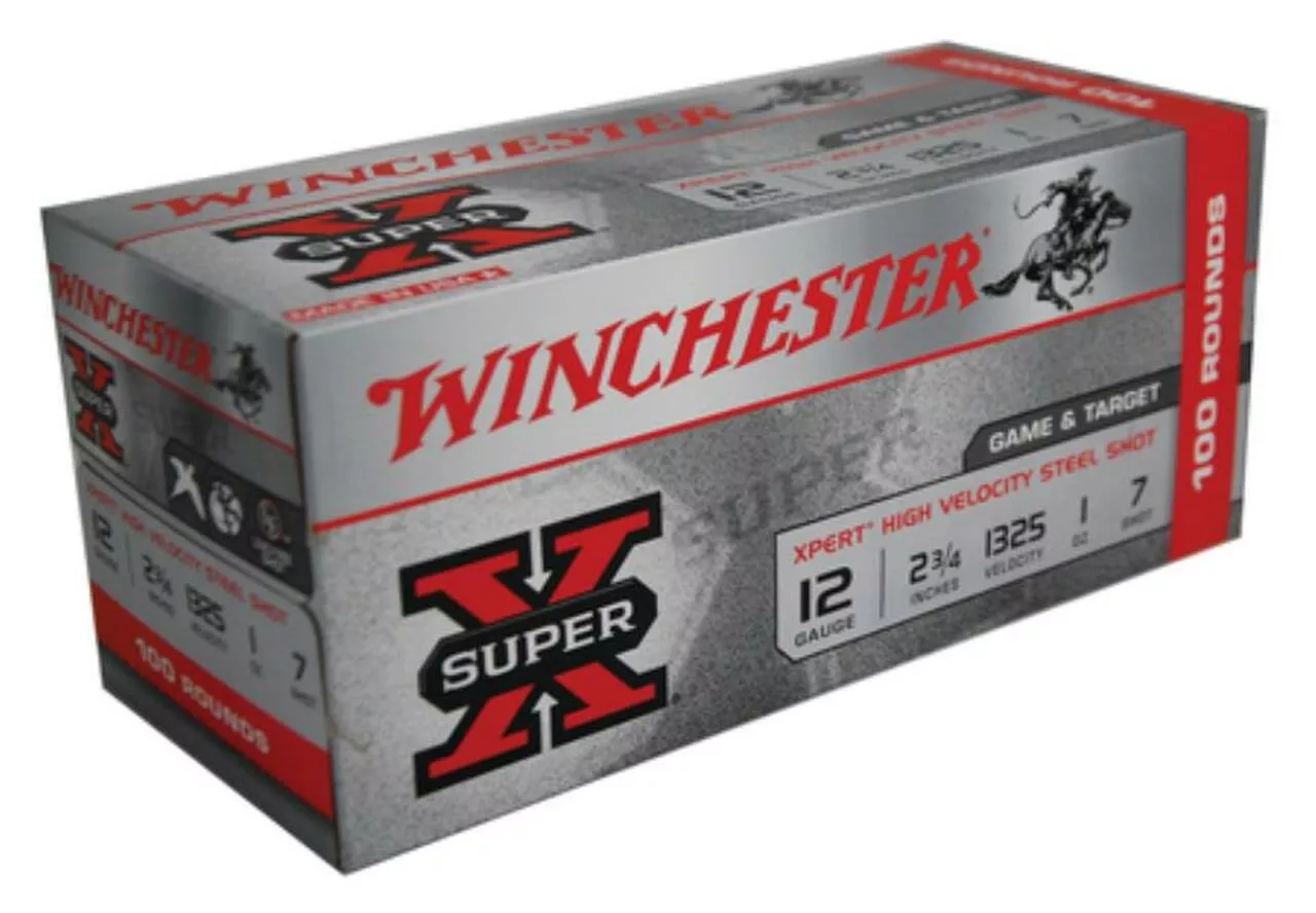 Winchester Super-X Xpert Steel Game & Target 12 Ga, 2.75″, 1325 FPS, 1oz, 7 Shot, Value Pack, 100rd/Box