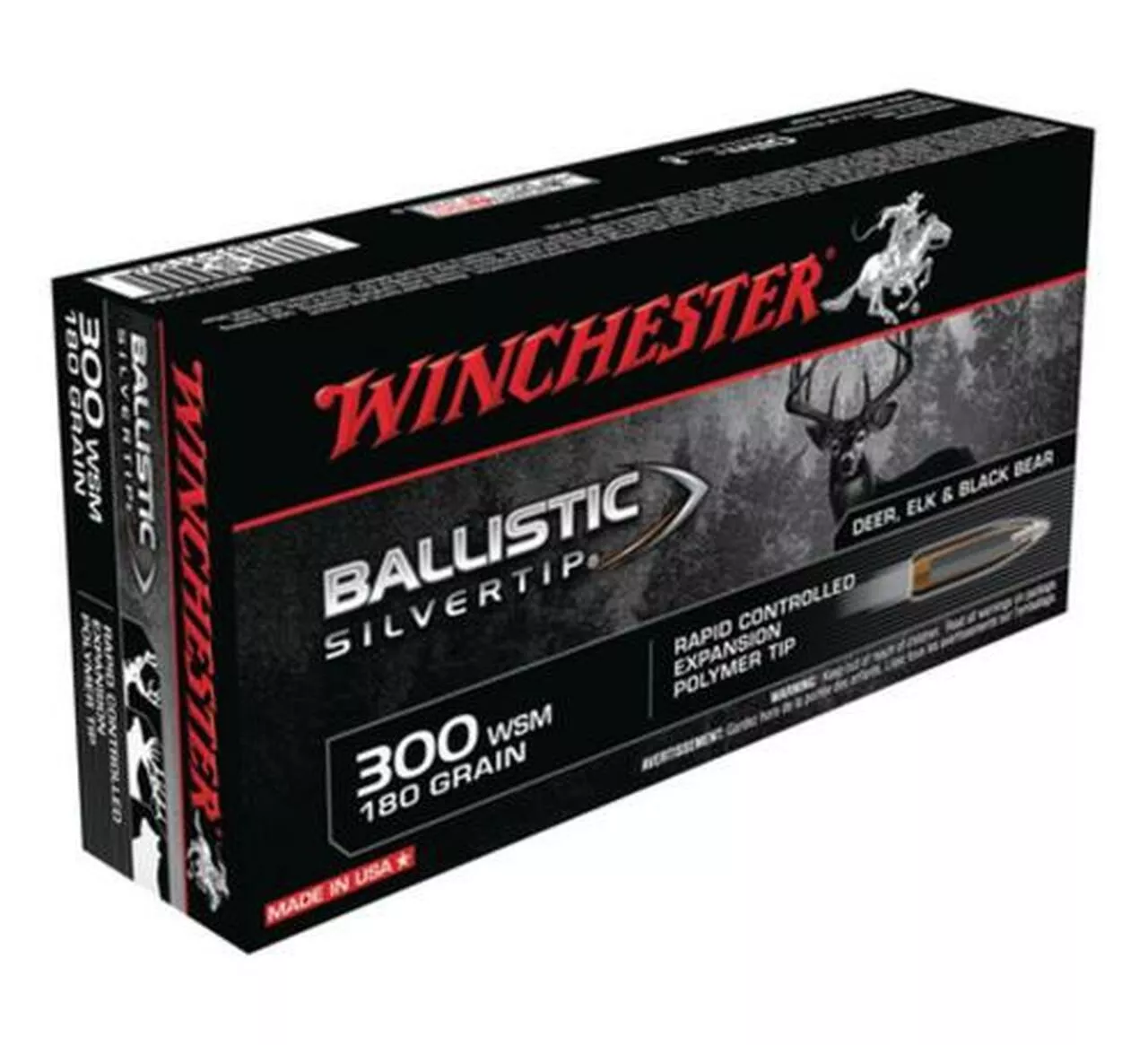 Winchester Supreme 300 Win Short Mag Ballistic Silvertip 180GR 20rd Box