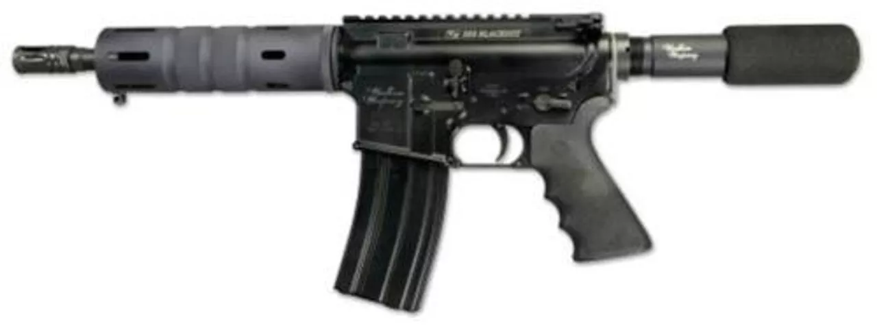 Windham 300 Pistol SA 300 Blackout, 9″,, rd, Hogue Rubber Grip, Black, 30 rd