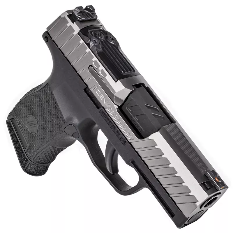 ZEV GMZ365OCTRMSCGRYUT Z365 Micro Compact Gun Mod 9mm Luger Caliber with 10+1 Capacity, Black Finish Picatinny Rail Frame, Serrated/Optic Cut Titanium Gray Stainless Steel Ported Slide & Polymer Grip