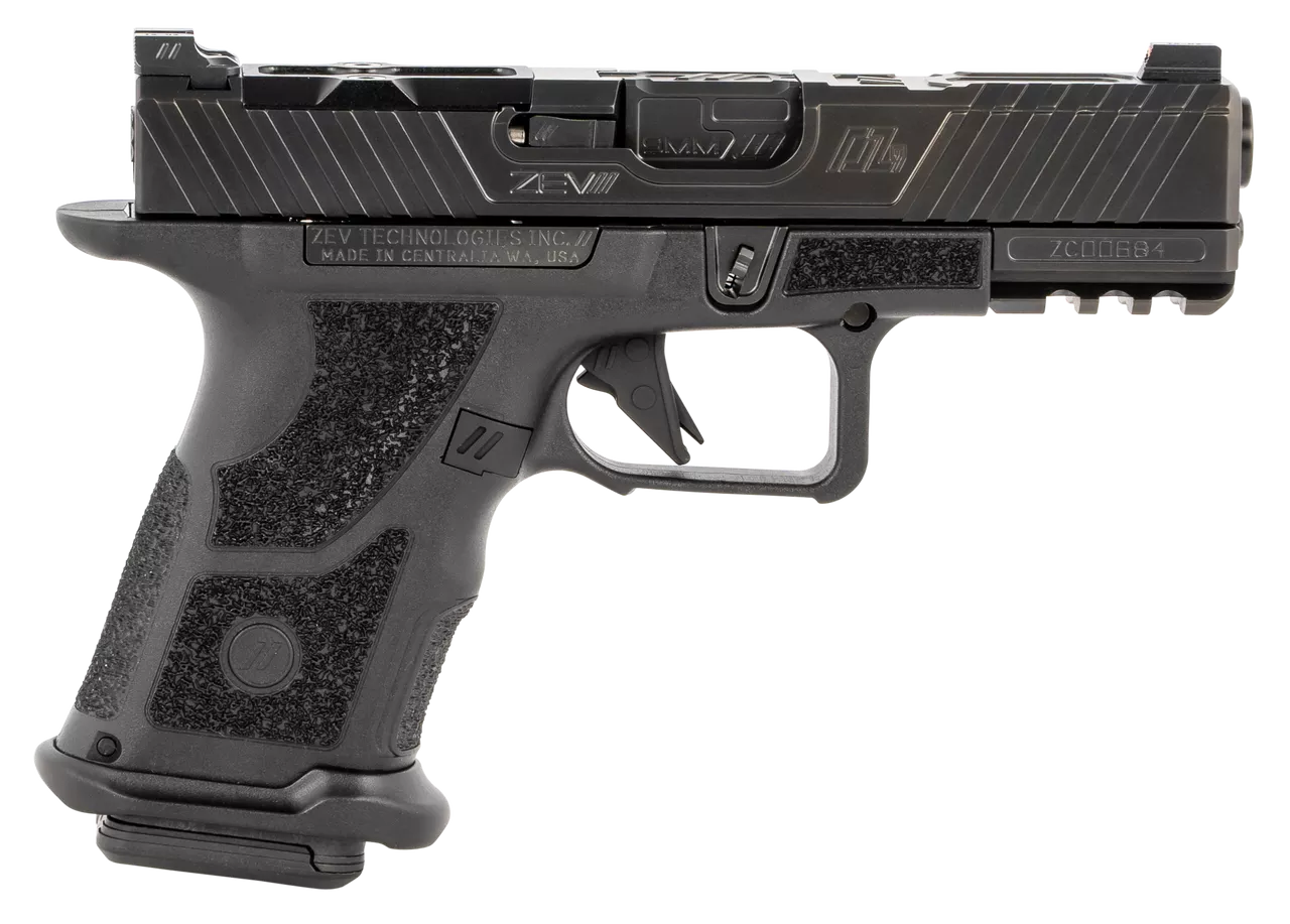 ZEV O.Z-9 Compact 9mm, Black Polymer Grip, Night Sights, 19rd