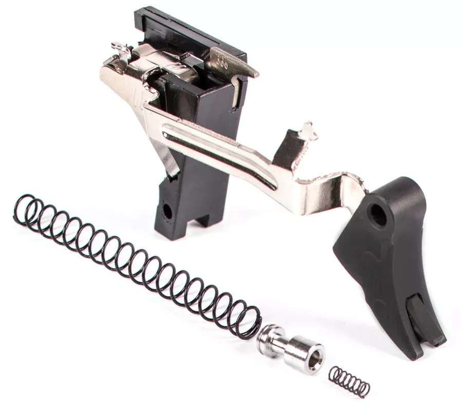 ZEV Pro Trigger Drop-In Kit Curved with Black Safety for Glock 17, 17L, 19, 26, 34 Gen 1-3